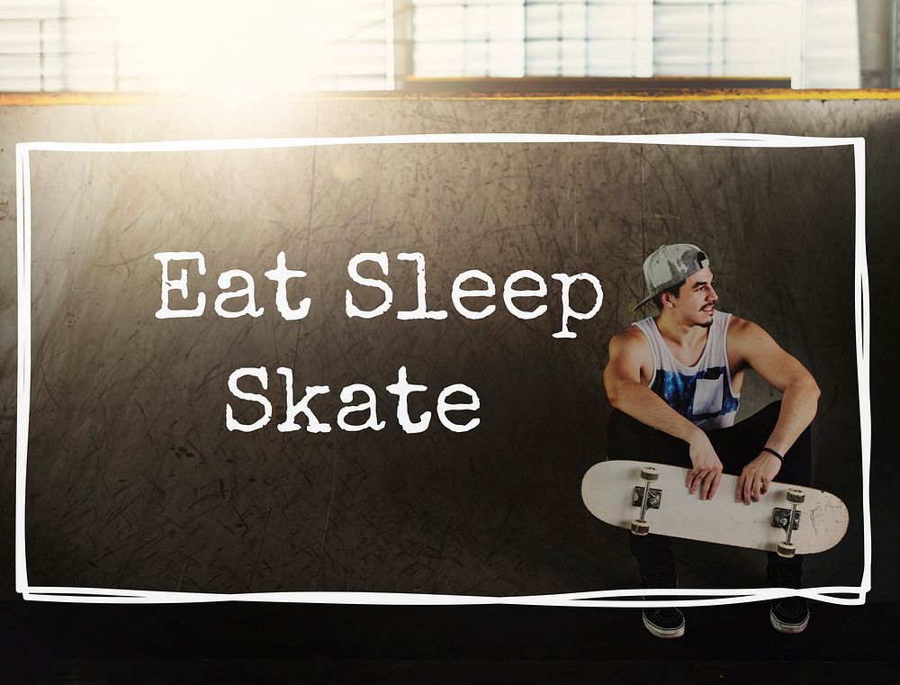 Eat Sleep Skateboarding Skater Skate Skating Style Concept