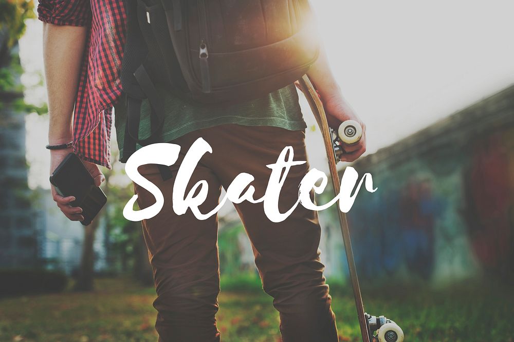 Skateboarder Outdoors Sport Graphic Concept