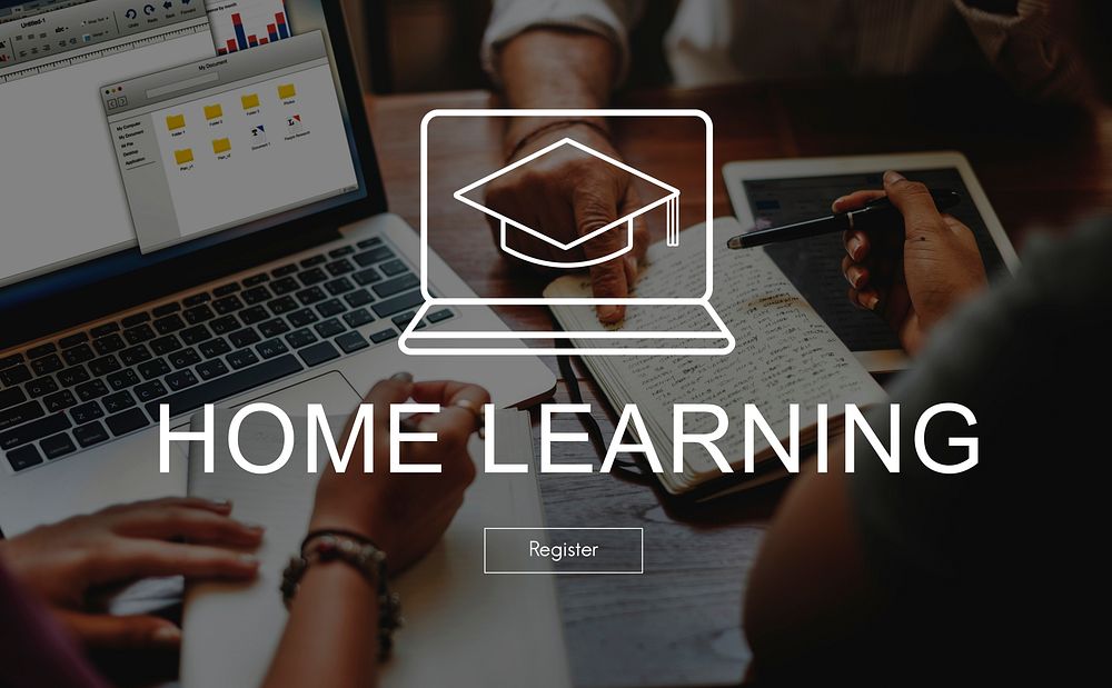 Home Learning Webpage Register Button Concept