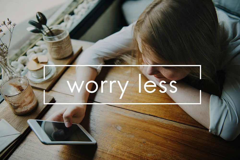 Worry Less Calmness Peaceful Mindfulness Carefree Concept