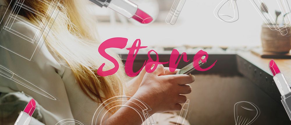 Shopping Shopaholics Makeup Sales Online Concept