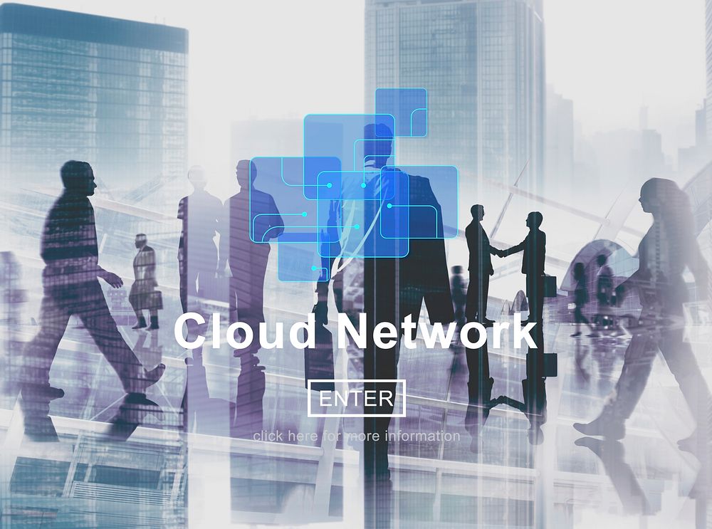 Cloud Network Digital Information Storage Concept