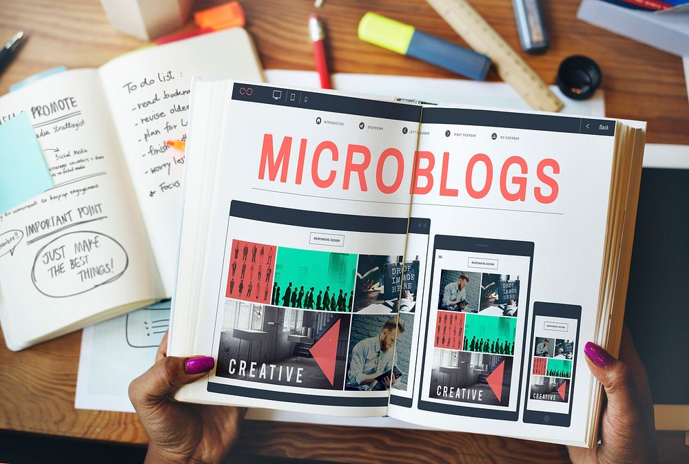 Microblogs Blogging Social Media Online Concept