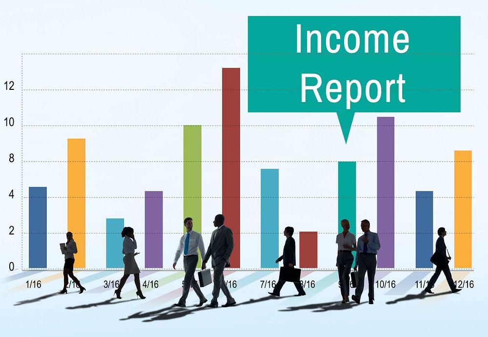 Financial Income Report Diagram Concept