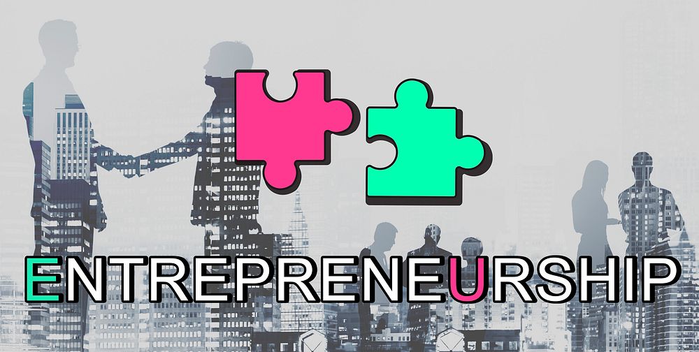 Entrepreneurship Leadership Jigsaw Pieces Concept