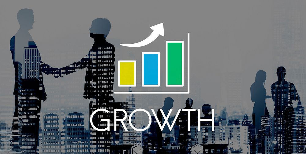 Business Development Growth Bar Chart Concept