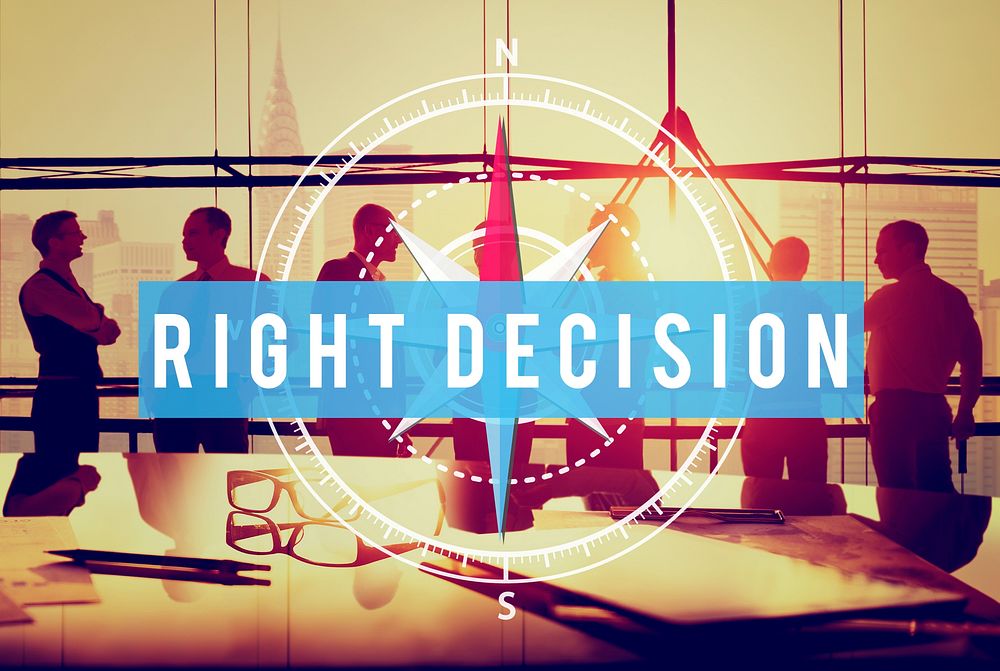 Right Decision Comparison Determination Direction Concept