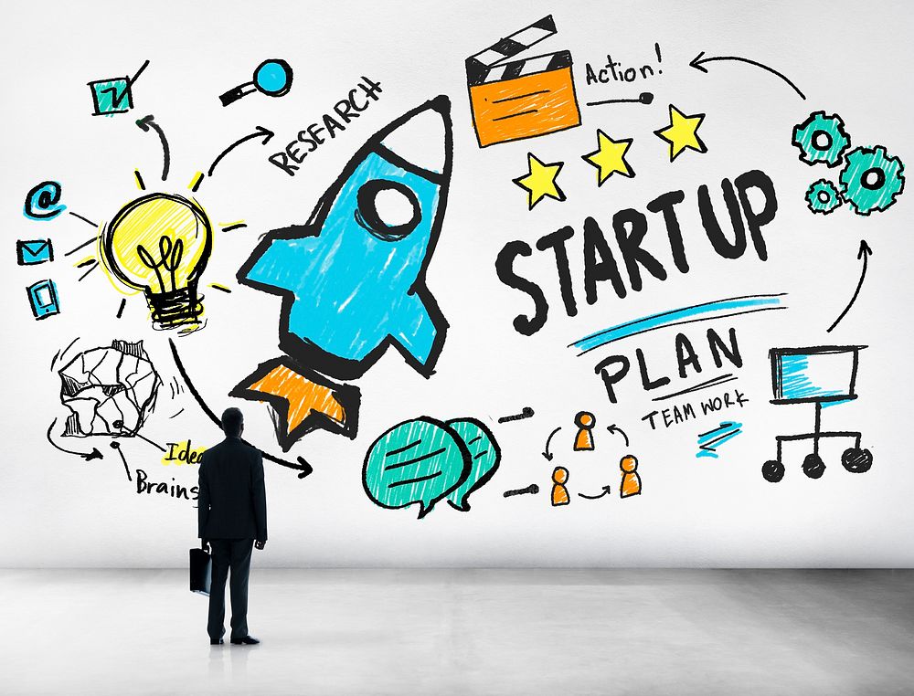 Start Up Business Launch Success Businessman Aspiration Concept