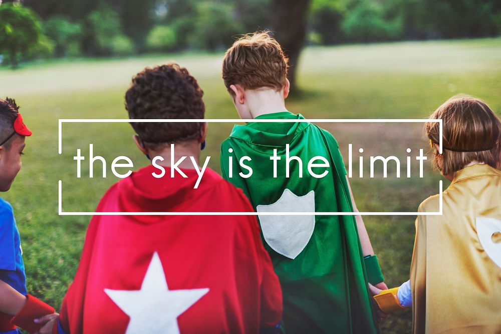 The Sky is the Limit Freedom Inspire Motivation Concept