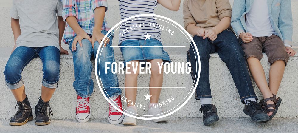 Forever Young Kids Children Childhood Generation Concept
