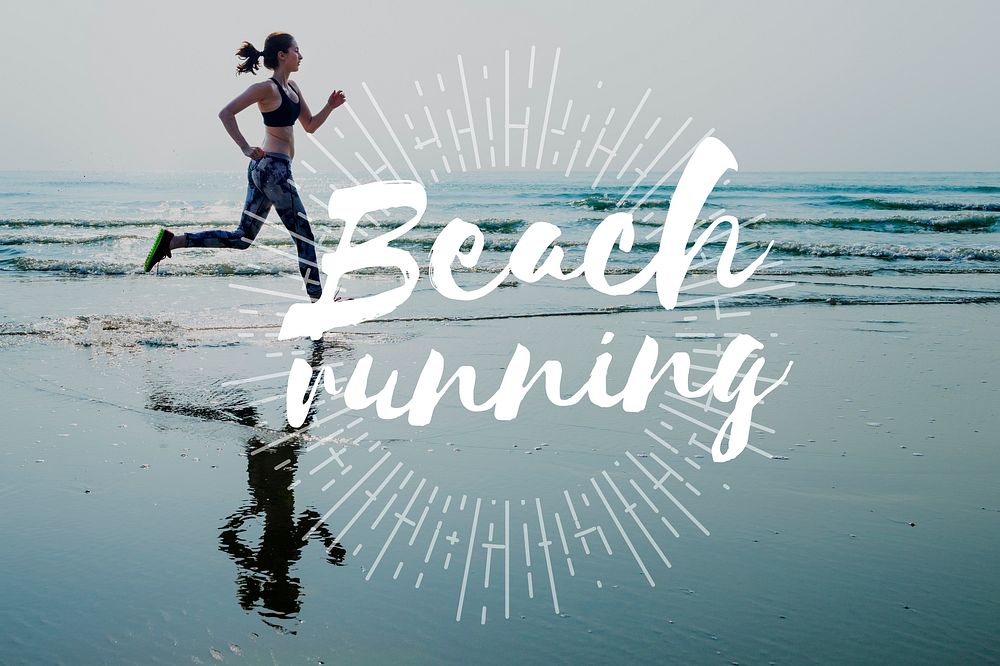 Beach Running Vacation Relaxation Sea Concept