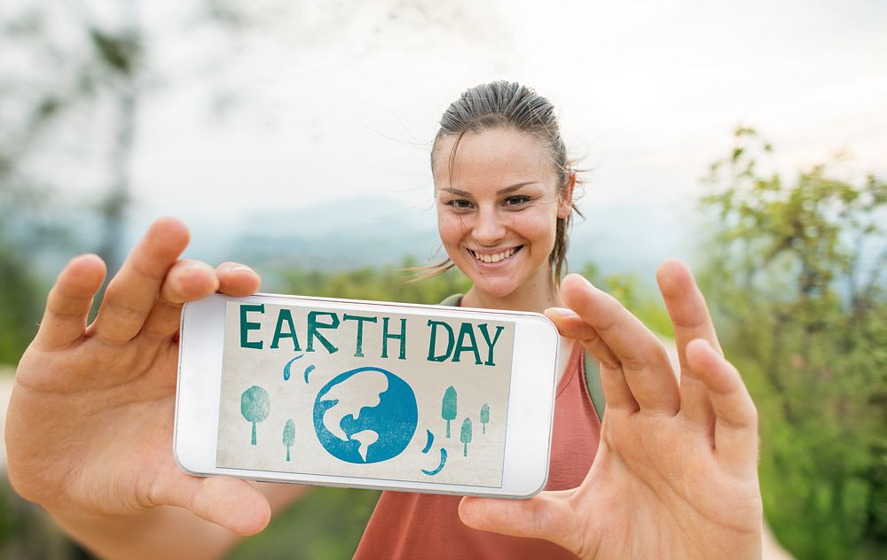 Earth Day Globe Icon Concept