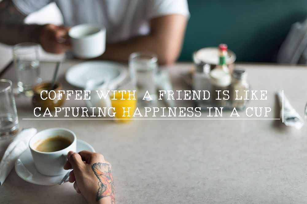Coffee With Friend Break Concept