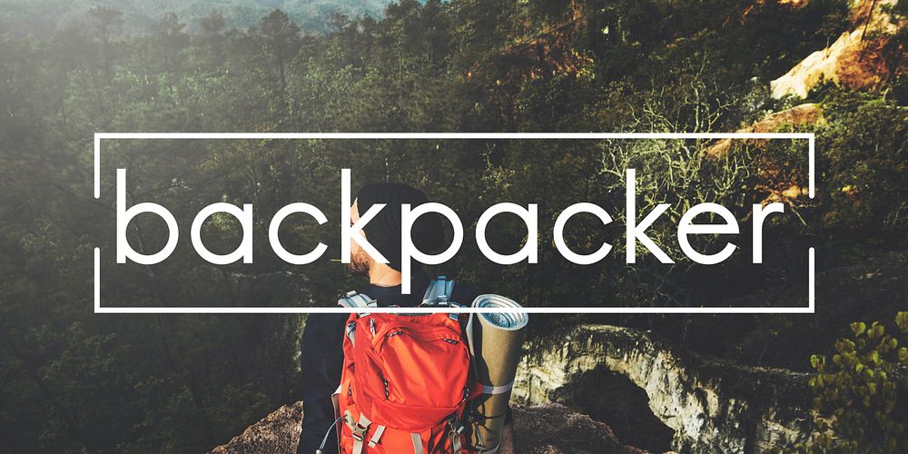 Camp Backpacker Adventure Concept