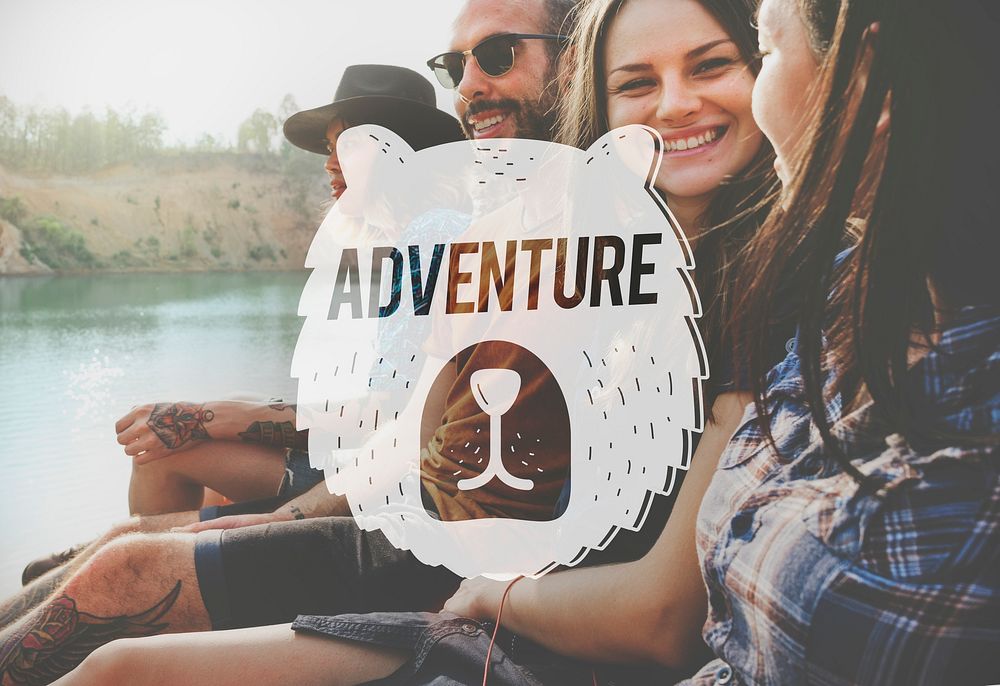 People adventure outdoors bear graphic