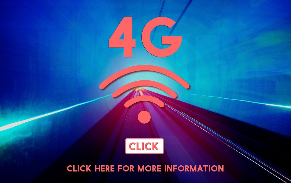 4G Wireless Internet Networking Online Concept