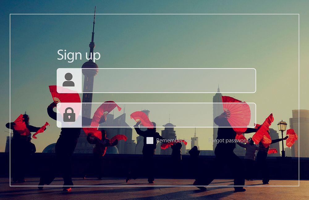 Sign Up Registration Password Privacy Security Concept