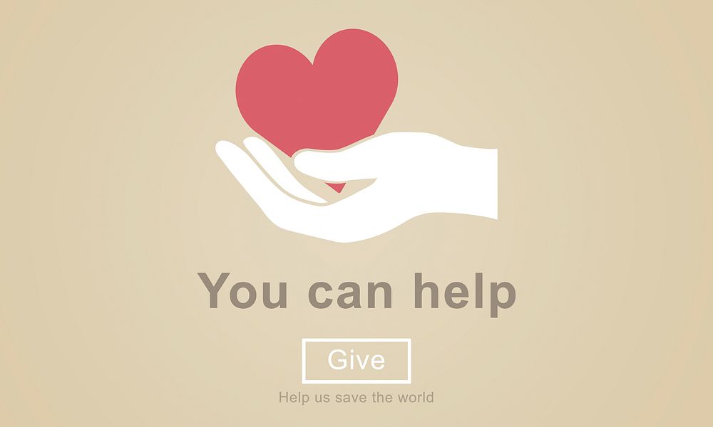 You Can Help Give Welfare Donate Concept