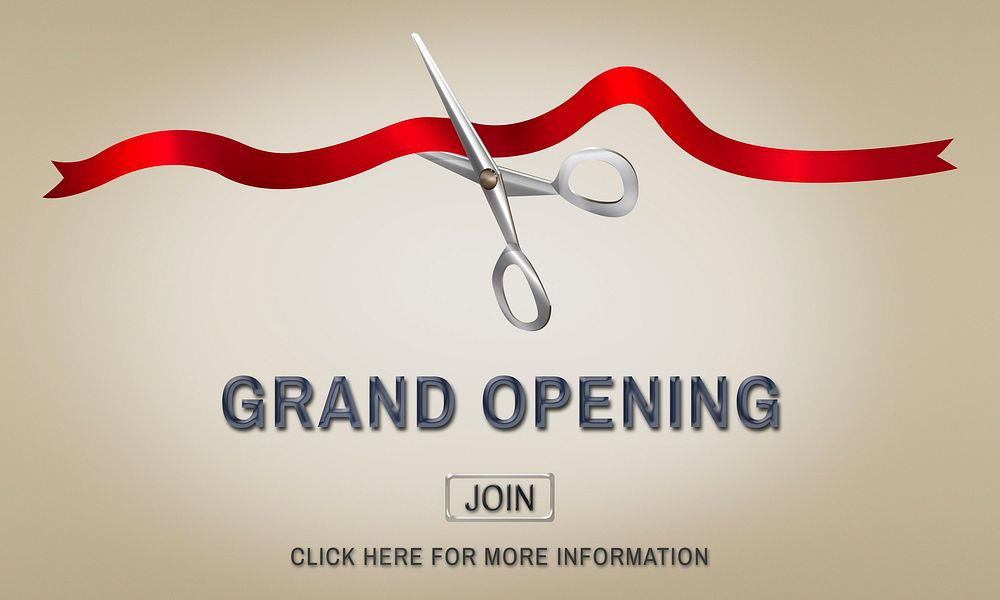 Grand Oppening Ceremony Business Join Concept