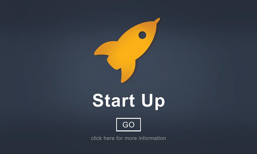 Start up Rocket Icon Launch Homepage Concept