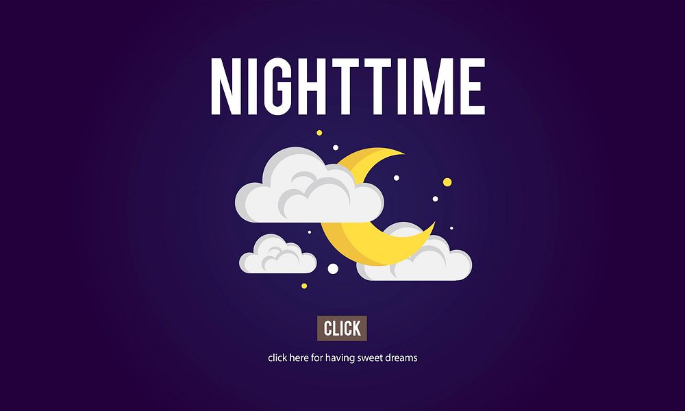 Nighttime Bright Dark Evening Midnight Moon Concept