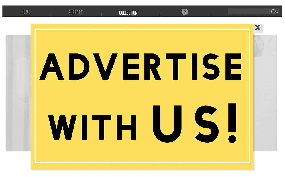 Advertise With Us Commercial Branding Persuade Concept