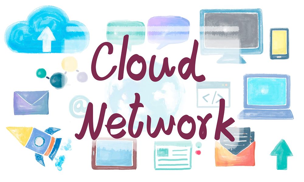 Cloud Network Connection Data Storage Technology Concept
