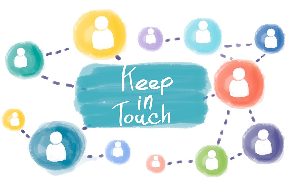 Keep in Touch Connect Follow Social Media Follow Concept