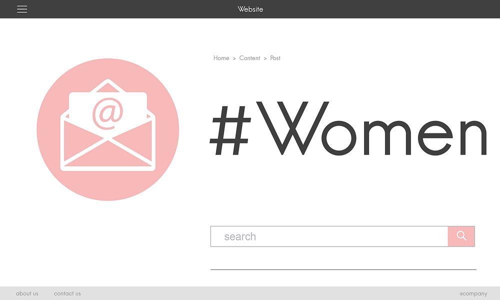 Women Female E-mail Letter Graphic Concept