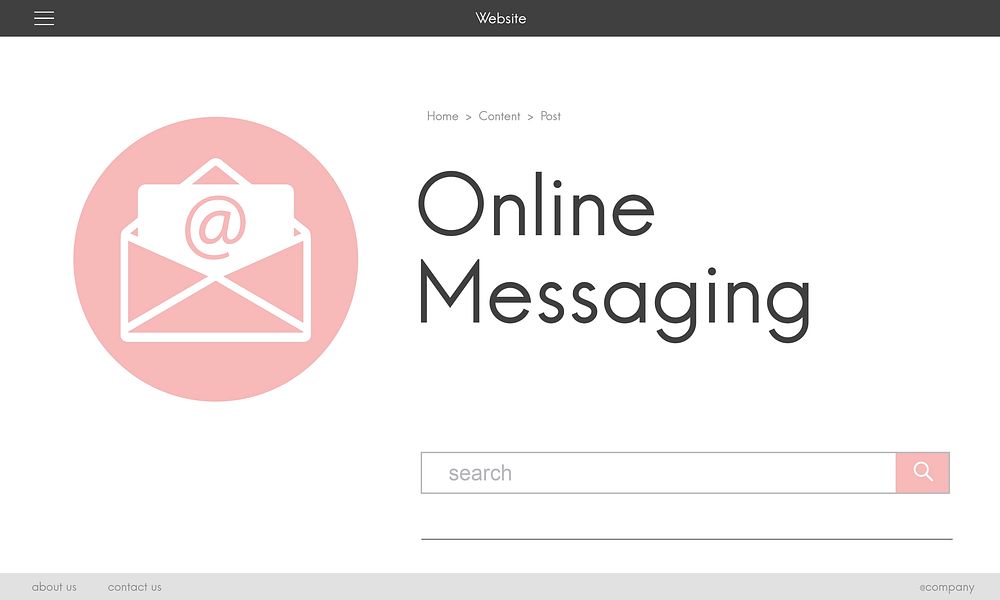Online Message Blog Chat Communication Envelop Graphic Icon Concept