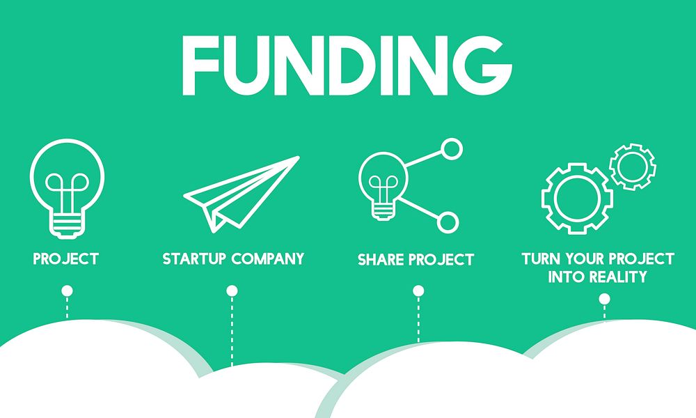 Crowdfunding Startup Business Crowdsourcing Cooperation Graphic Concept