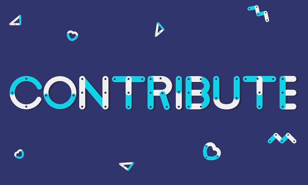 Geometric Font Charity Volunteer Concept