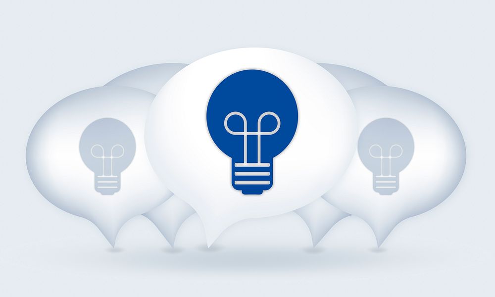Light Bulb Ideas Icon Sign Concept