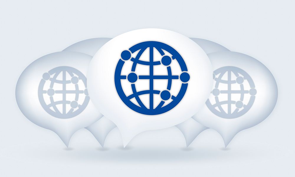 Online Communication Global Business Icon Concept