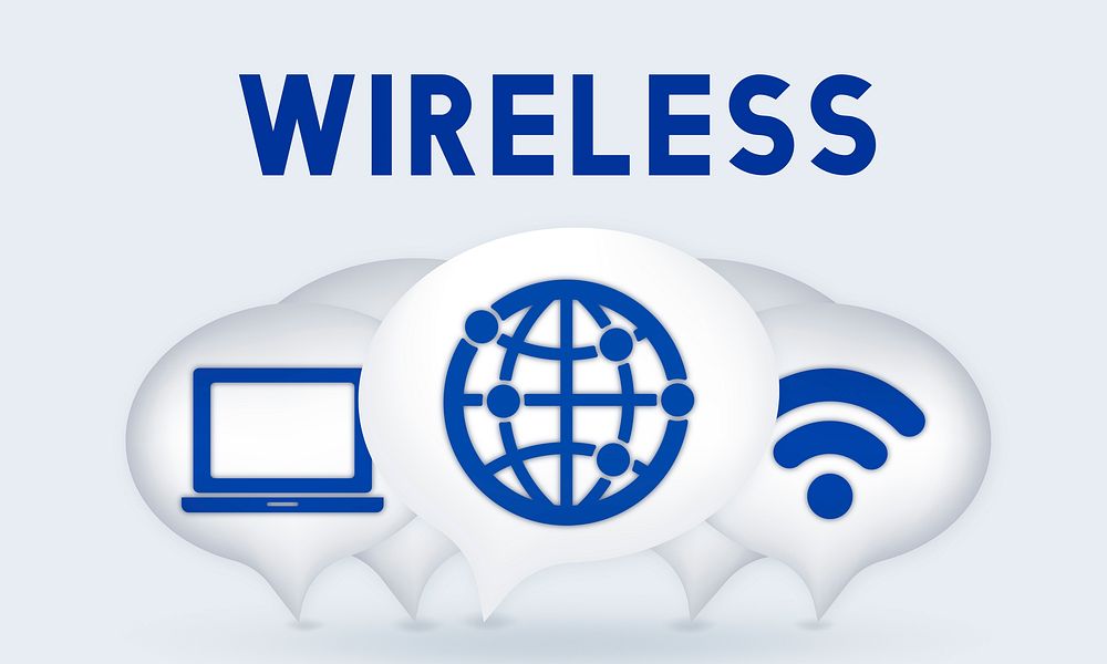 Internet Wireless Connection Icons Concept