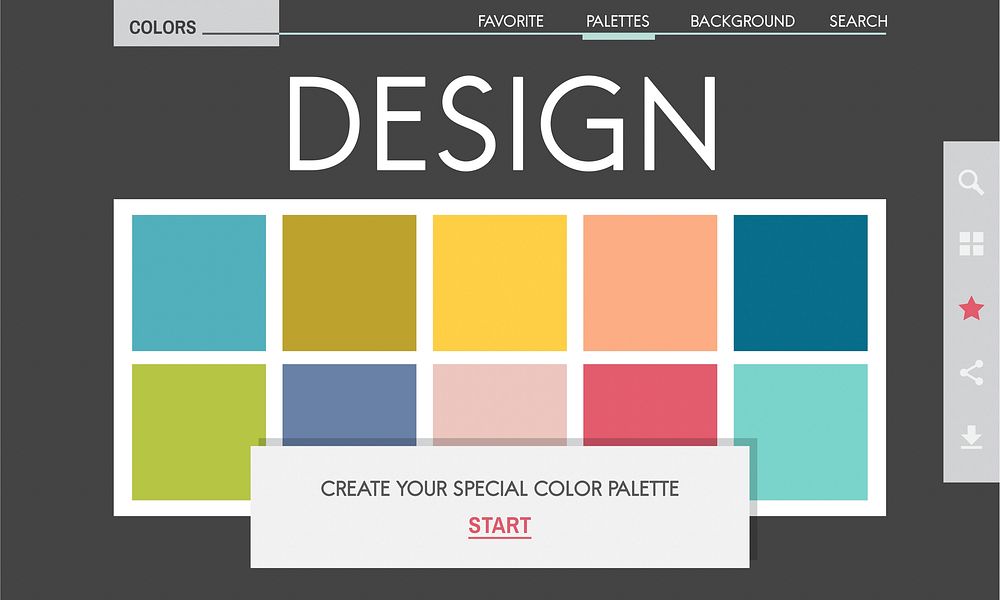 Colour Shade Design Colourful Palette Concept