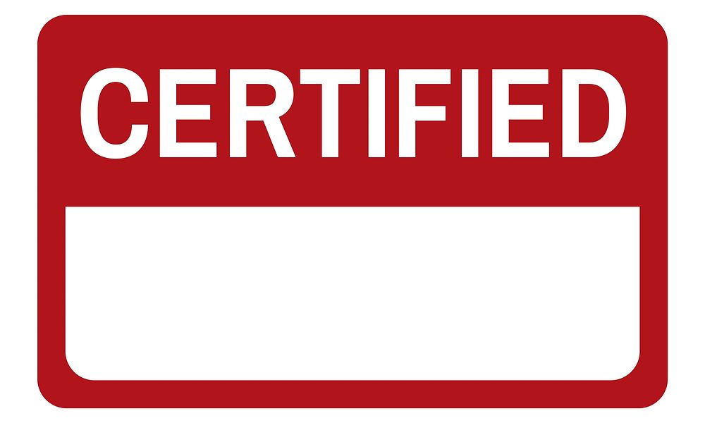 Certified Coming Soon Completed Sticker