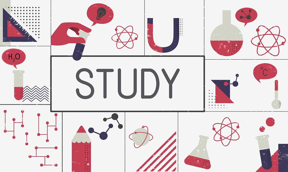 Illustration of biochemistry study scietific research