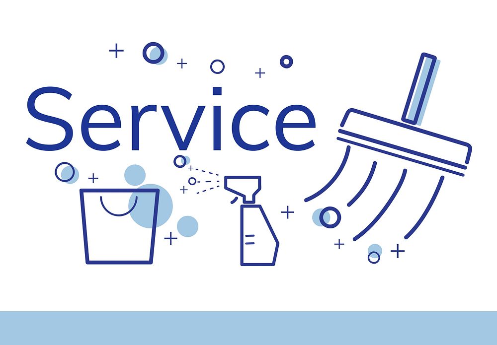 Illustration of home cleaning service commercial