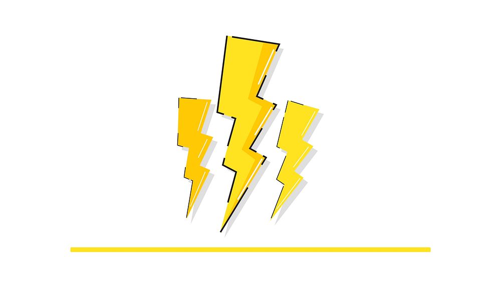 Lighting Thunder Bolt Flash Electric Saving Power Icon Graphic