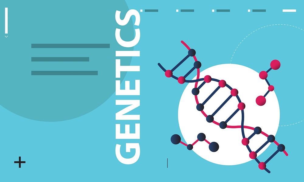 Dna strand genetics science graphic