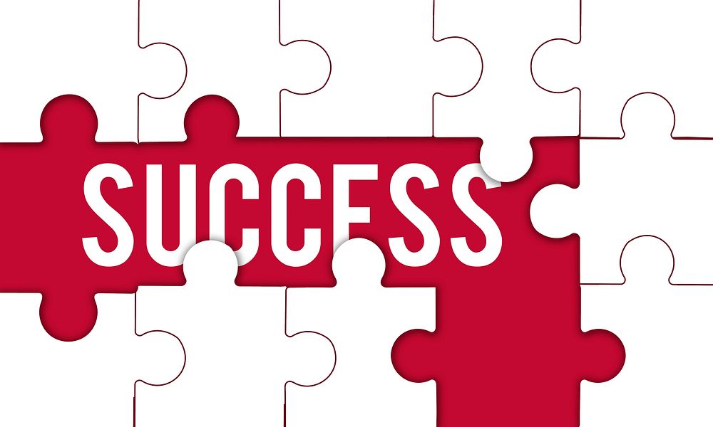 Success Achievement Improvement puzzle pieces