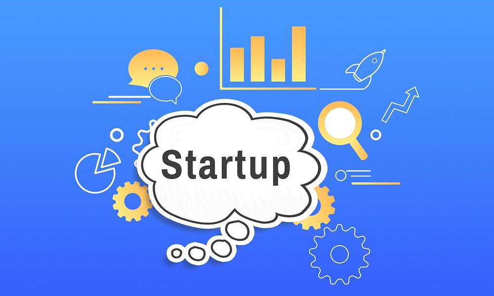 Business Startup Illustration Cog Icon