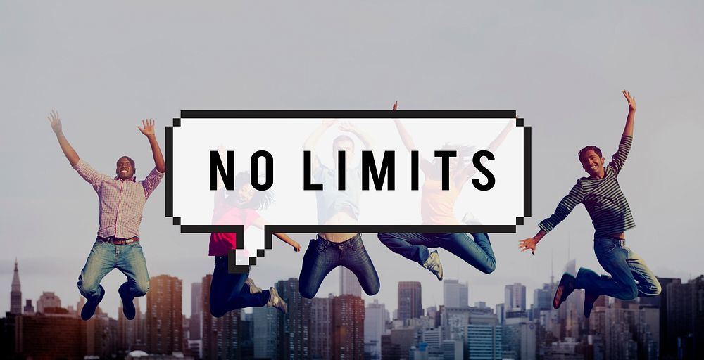 No Limits Free Inspire Positive Thinking Success Concept