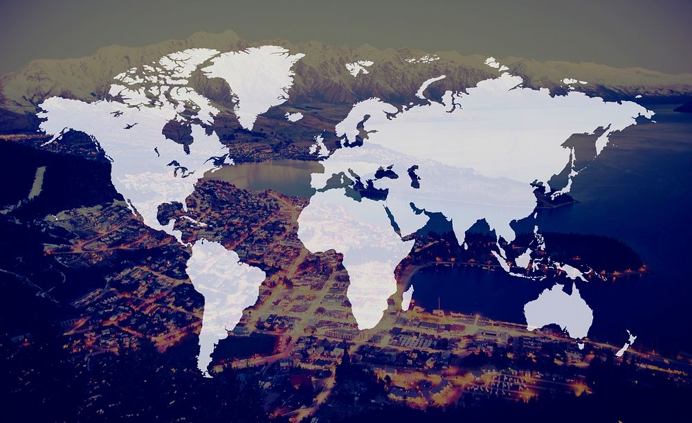 World Global Cartography Globalization Earth International Concept