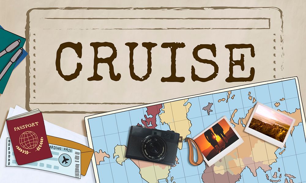 cruise, boarding pass, camera, collection