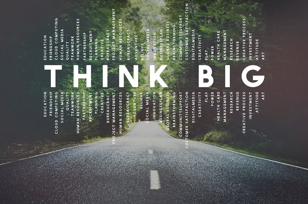 Think Big Faith Attitude Inspiration Optimism Concept