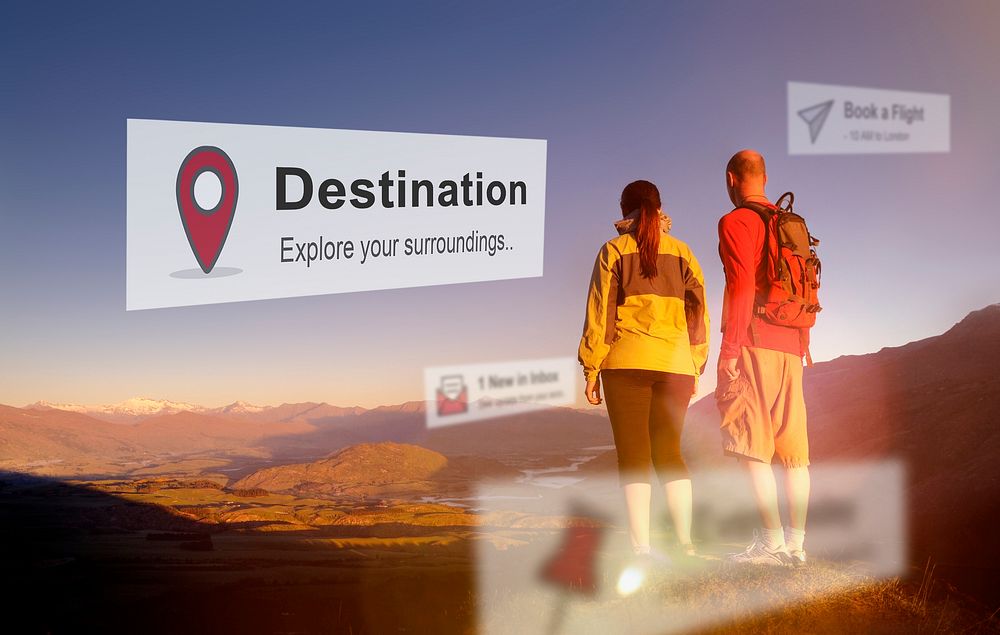 Destination Direction Navigation Location Position Concept