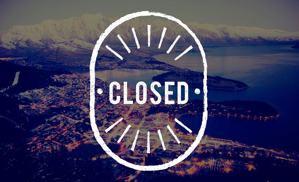 Closed Bloacked Covered Sealed Shut Graphic Concept
