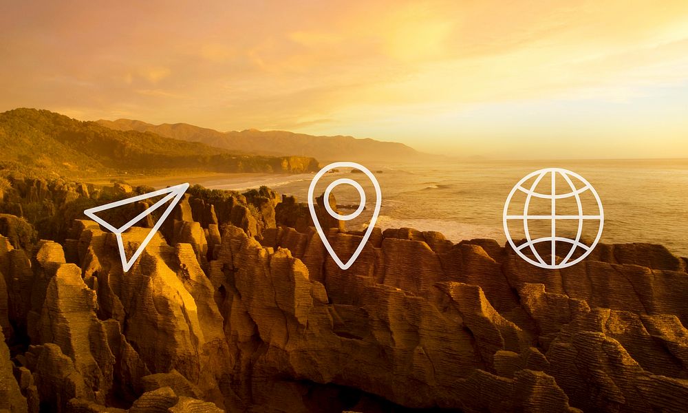 Location Navigation Travel Trip Place Journey Concept